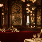 Salle du resto Maxim's avec décor Art Nouveau
