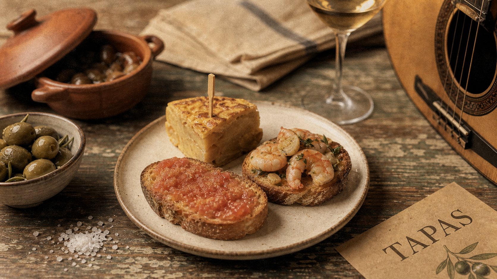 Recette des tapas espagnol : apéro classique, tapas sur pain et olives