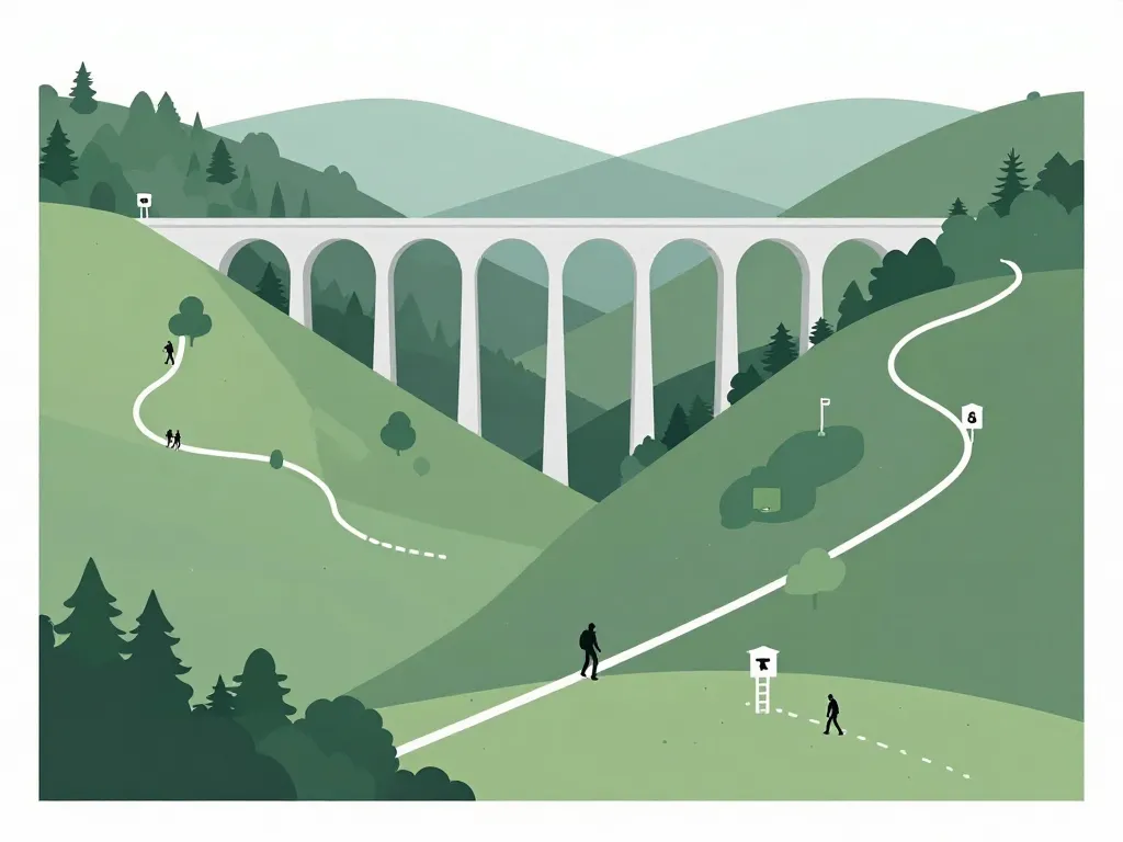 accès sentiers points de vue viaduc de pelussin