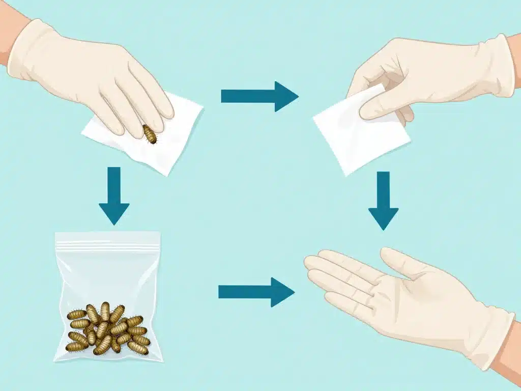 Éliminer cocon mouche dans maison, gestes pratiques en image