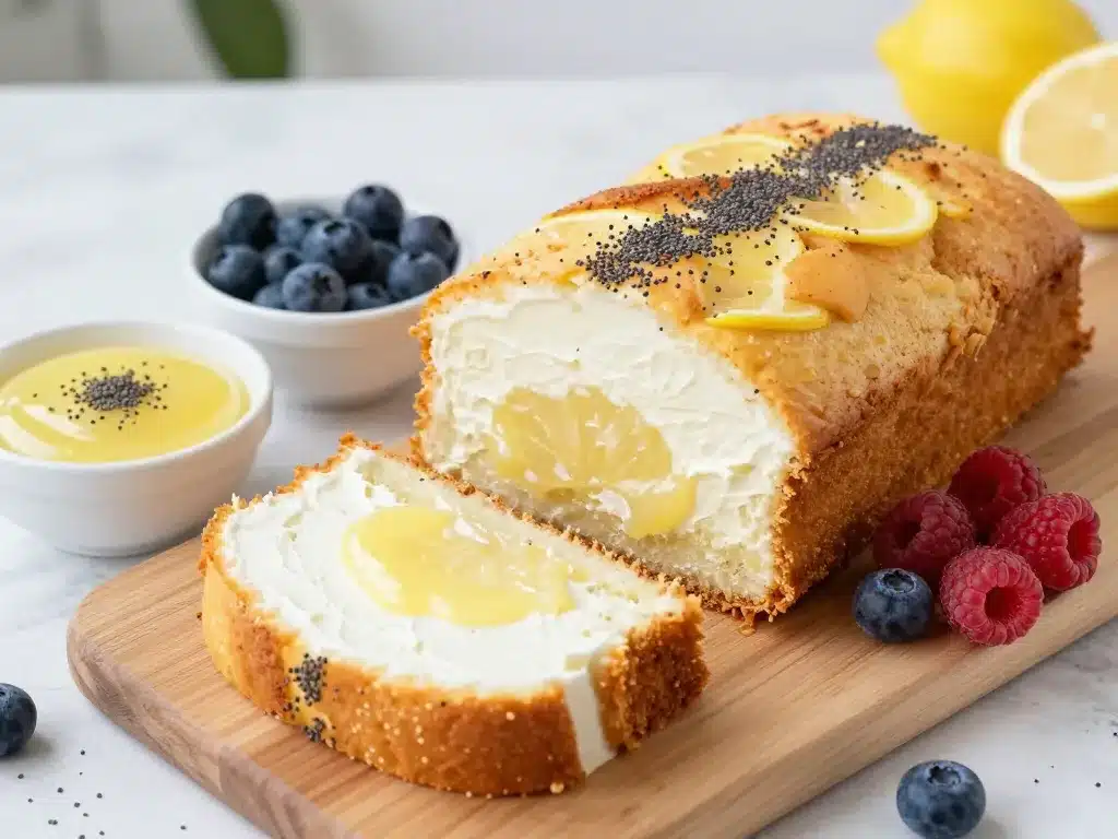 gâteau yaourt citron toppings gourmand ambiance maison