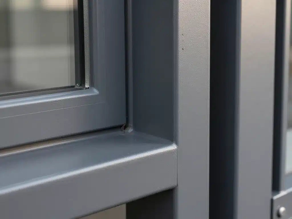 Zoom sur aluminium et acier gris 2900 sablé texturé