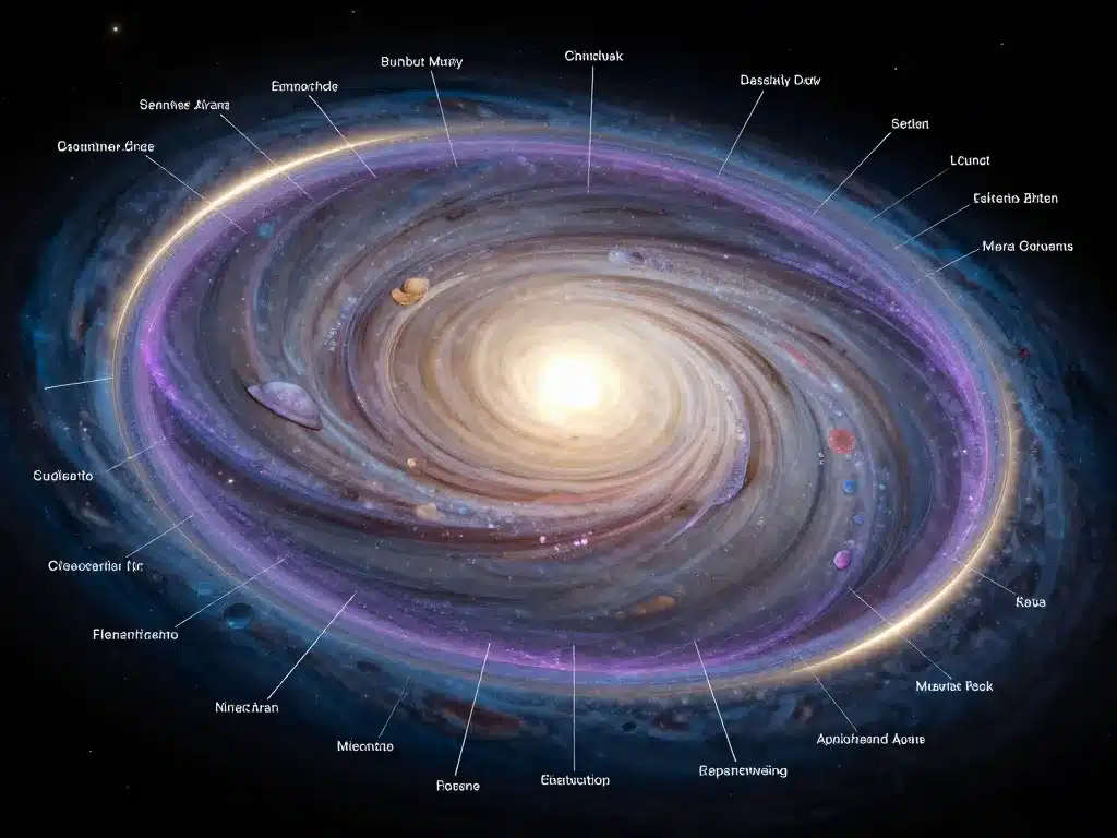Diagramme conceptuel structure milky way galaxie