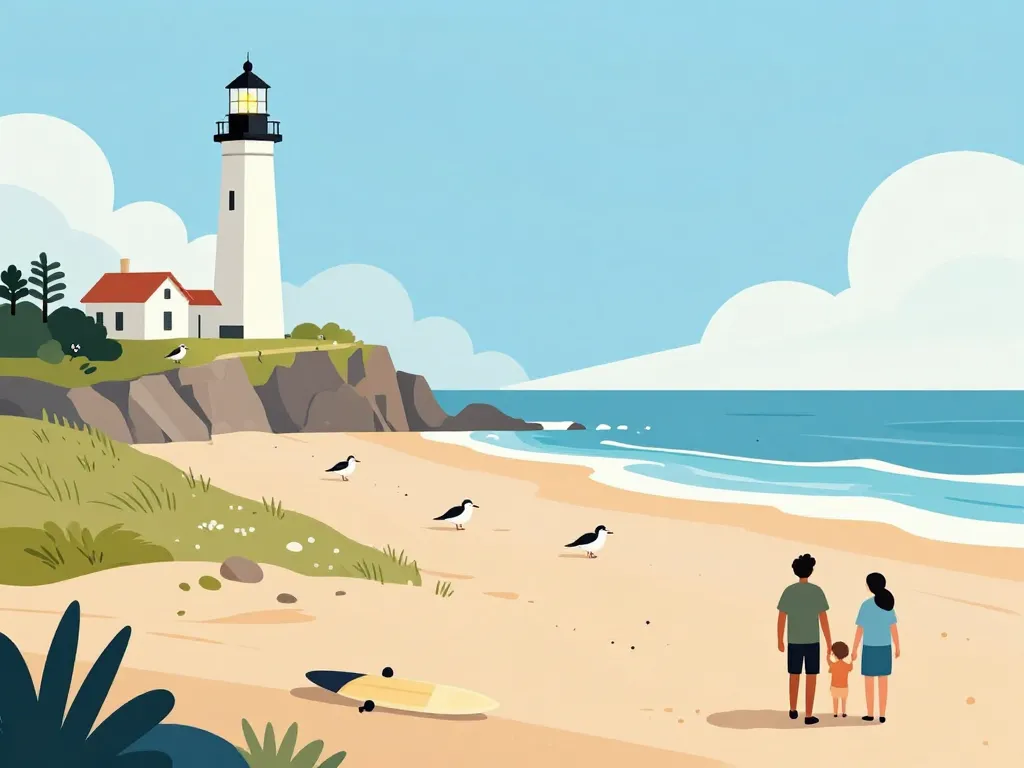 Montauk phare vue océan plage dunes