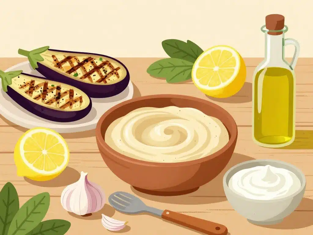 ingrédients et préparation du mutabal traditionnel