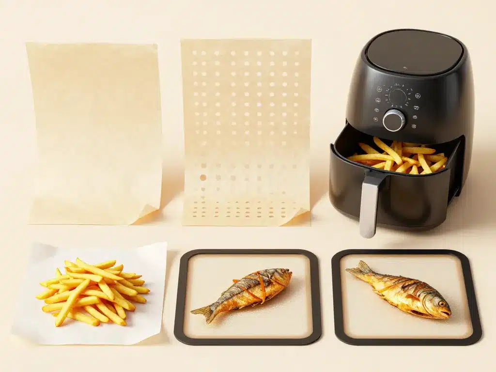 types de papier cuisson air fryer et alternatives