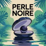 Illustration perle noire Tahiti éclat et reflets