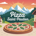 illustration pizza saint paulien village auvergnat convivial