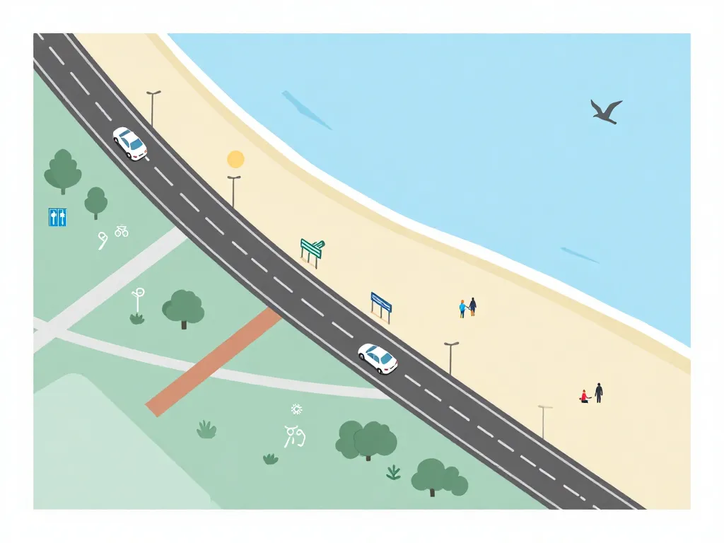 diagramme accès parking plage de lanseria visiteurs