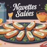 recette des navettes salées apéritif plateau doré herbes fromage