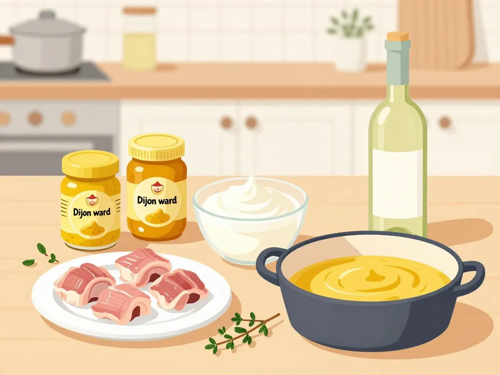 Recette lapin à la moutarde au four ingrédients et ustensiles de base