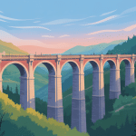 illustration viaduc de chaumont arches pierre panorama