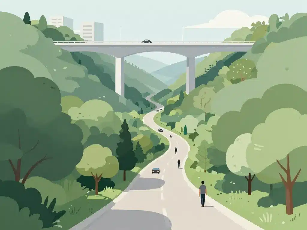 vue éditoriale accès viaduc du gouët et vallée