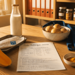 fiche technique repas en creche sur table cuisine