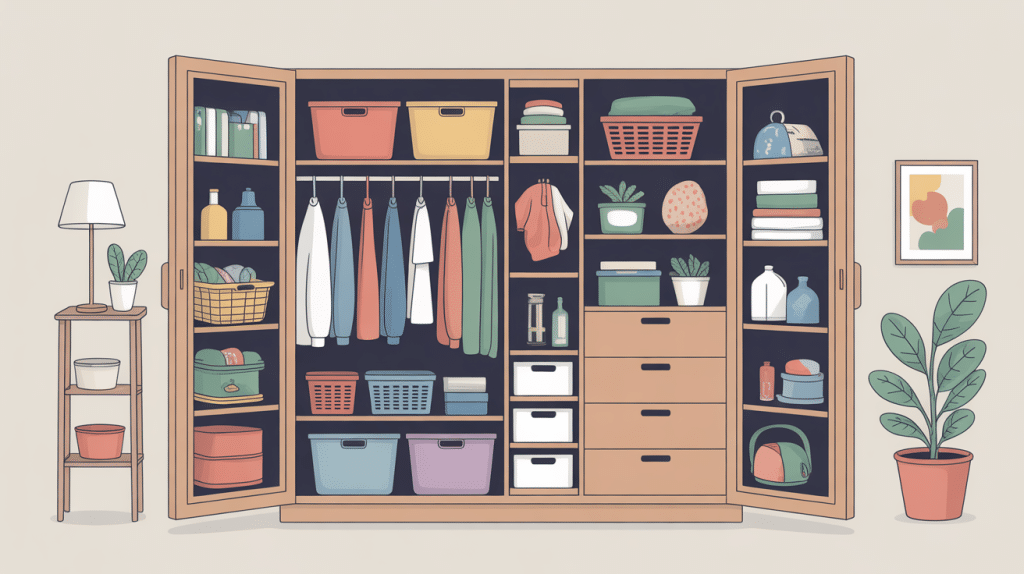 aménager un placard avec des étagères fonctionnelles et esthétiques
