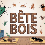 illustration bete du bois insectes charpente meubles