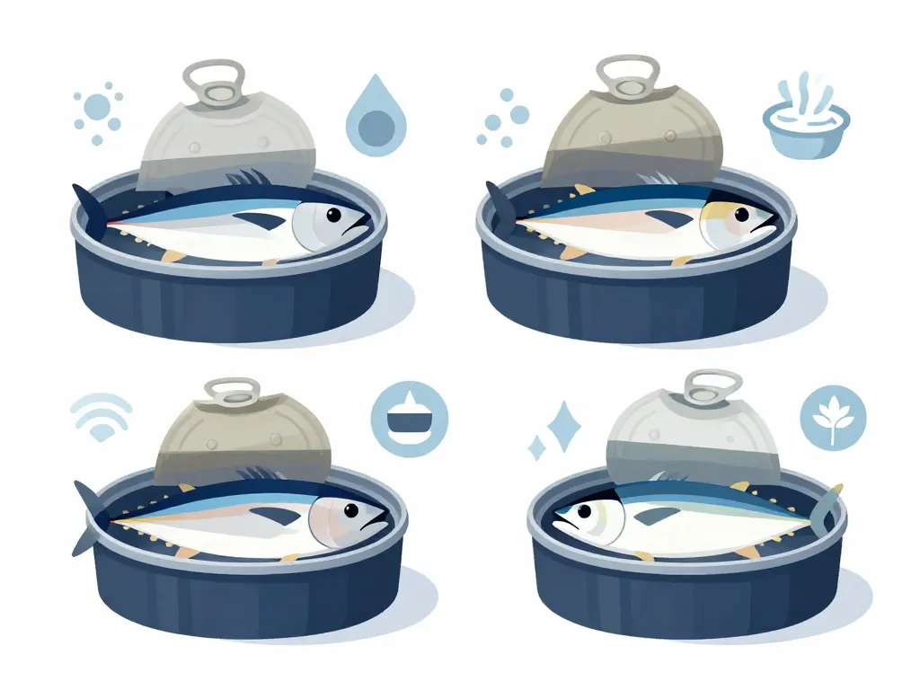 illustration boites de thon espèces labels