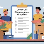 check-list déménagement à imprimer famille table cartons