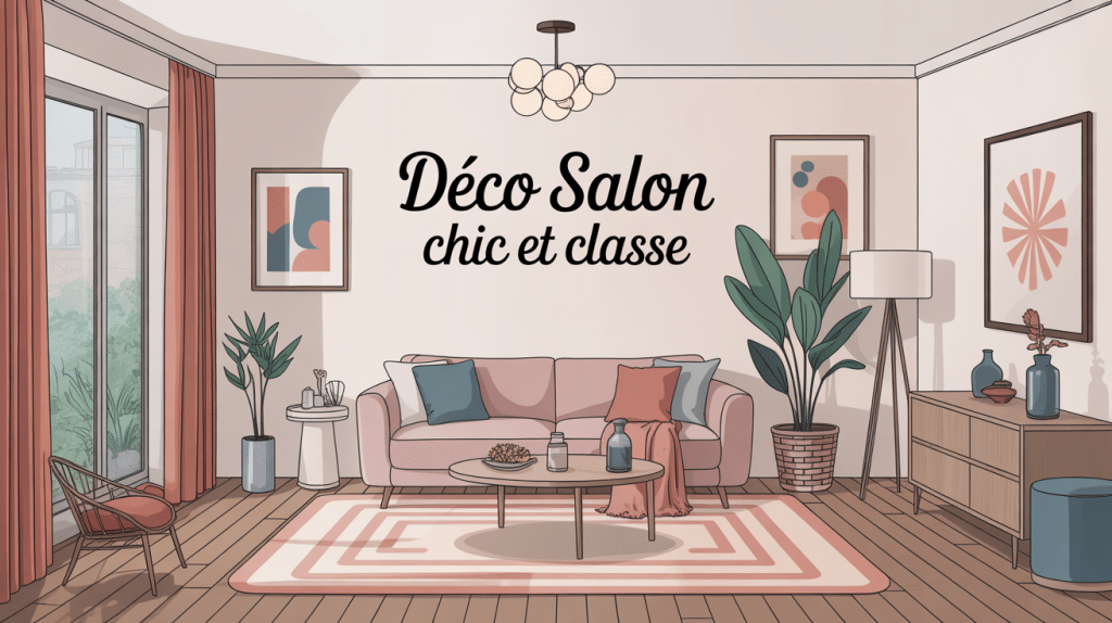 déco salon chic et classe illustration salon moderne