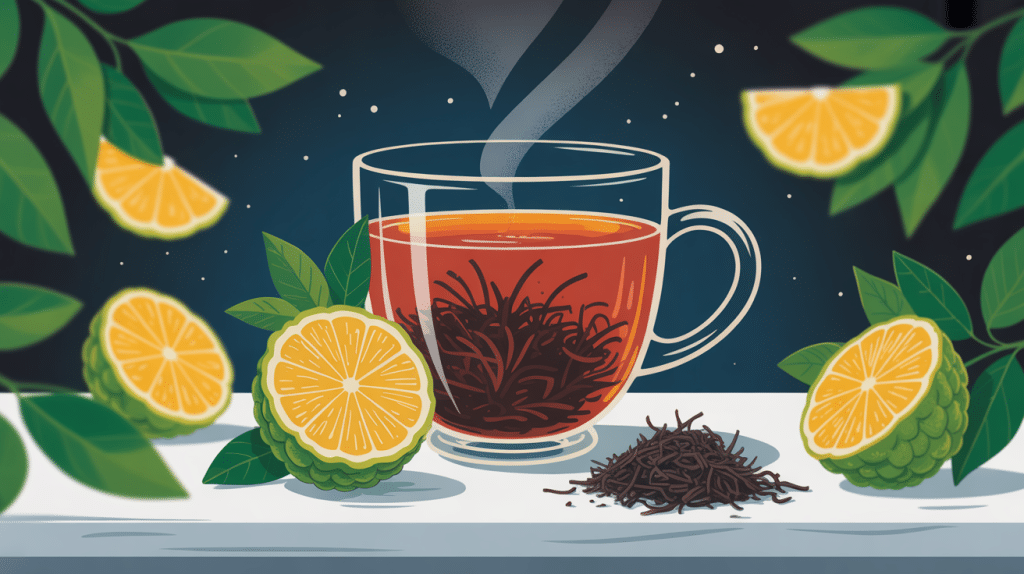 earl grey and tasse de thé noir et bergamote ambiance élégante