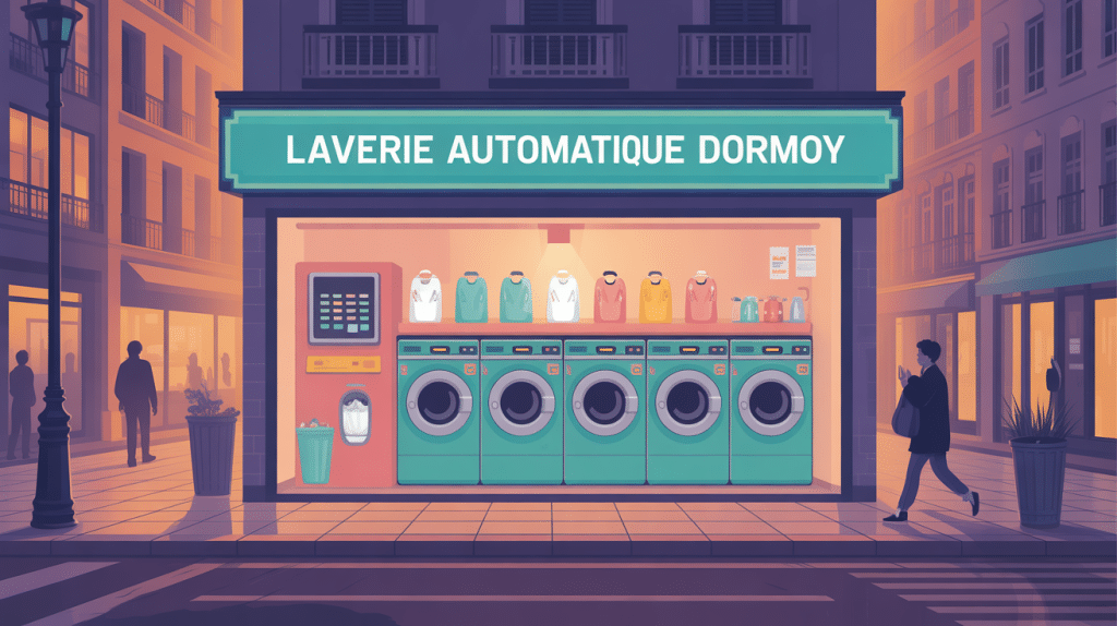 laverie automatique dormoy quartier urbain moderne