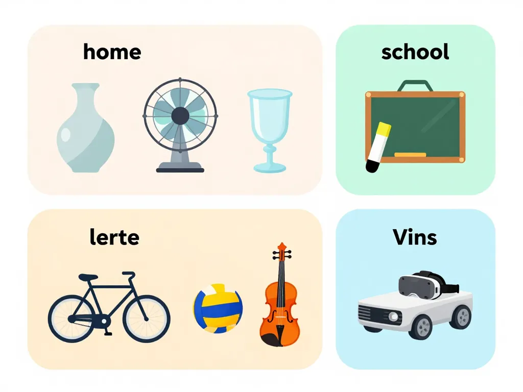 diagramme objets en v par catégories