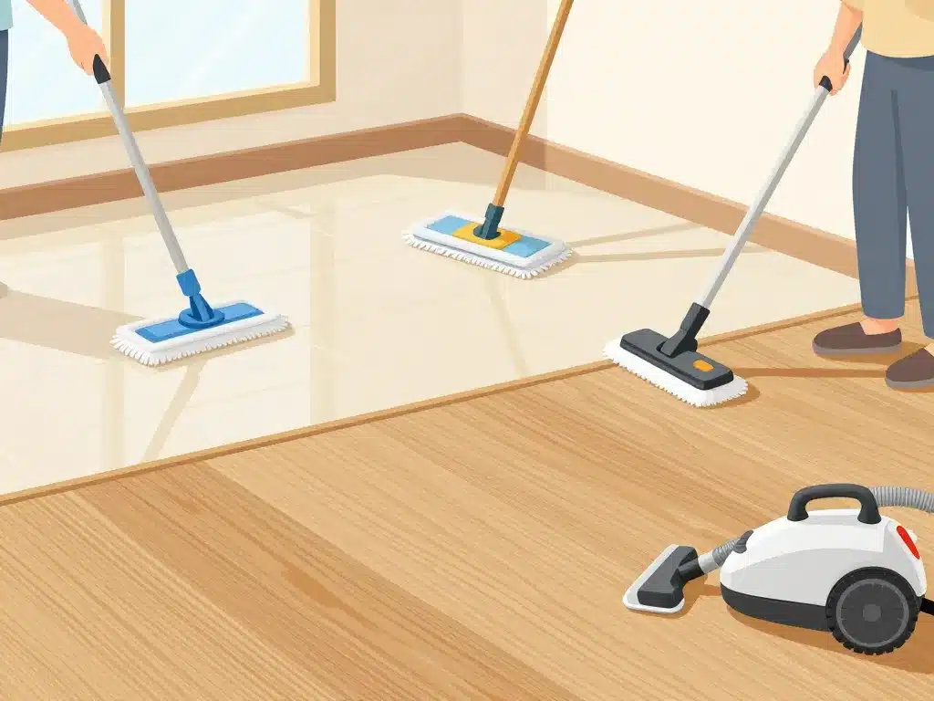 Passer la serpillère outils et techniques sols