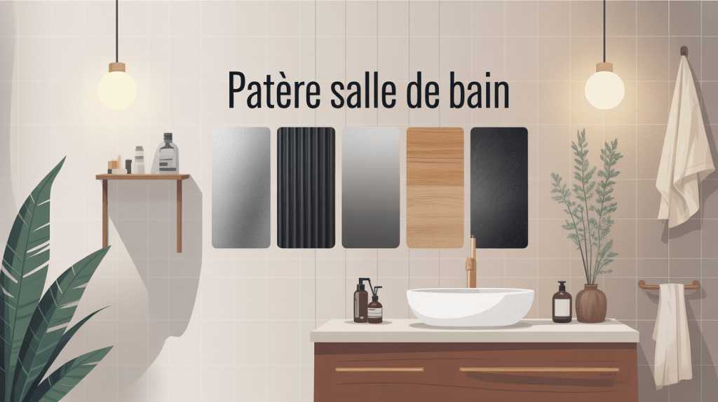 Illustration de patere salle de bain moderne et organisée