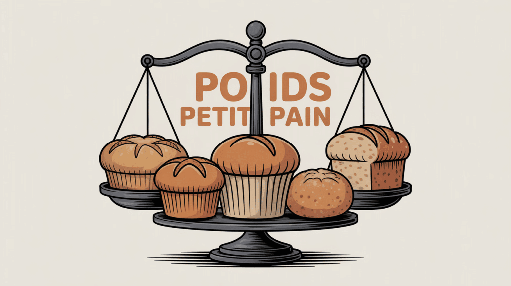 illustration du poids d un petit pain avec plusieurs petits pains sur une balance