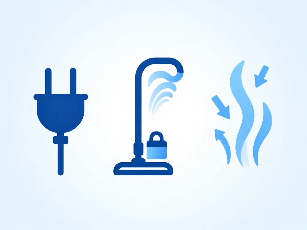 schéma puissance pour aspirateur électrique vs aspiration