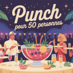 soirée festive punch 50 personnes