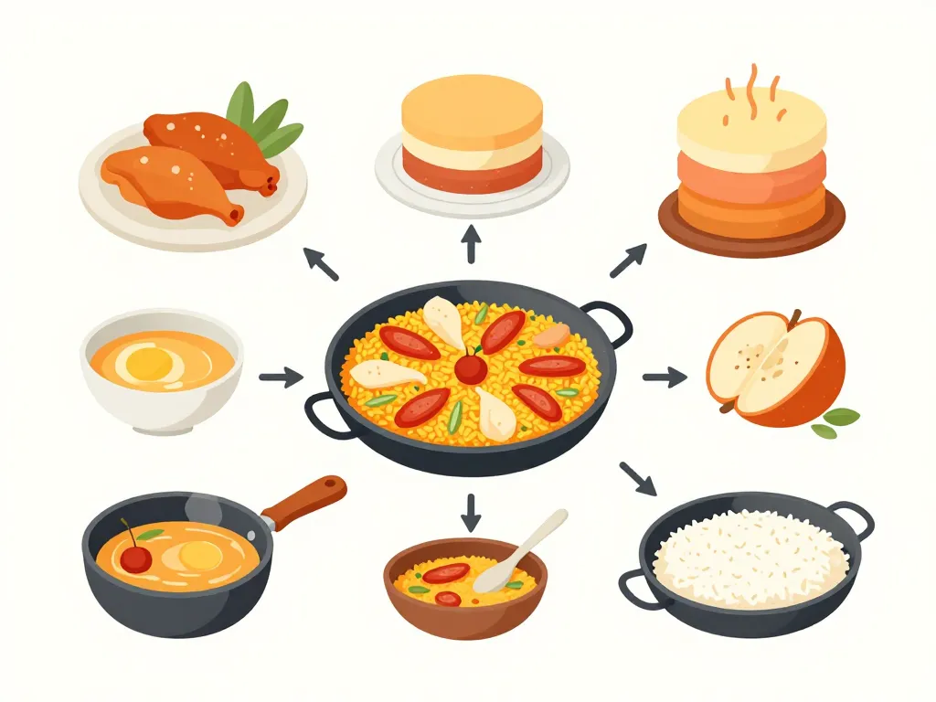 recette paella au poulet et chorizo étapes illustrées de cuisson