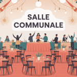 illustration salle communale décorée pour événement
