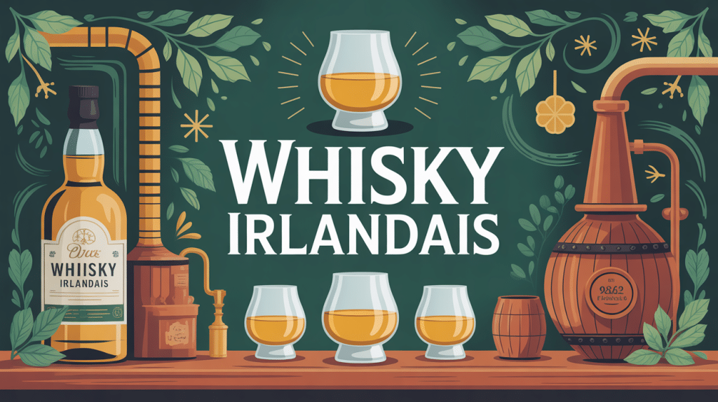 illustration ambiance chaleureuse whisky irlandais