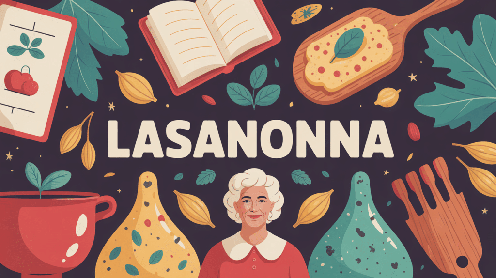 illustration conceptuelle lasanonna création lexicale cuisine italienne