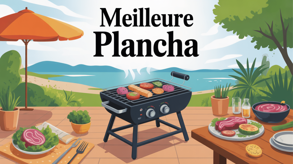 meilleure plancha 2026 illustration terrasse conviviale