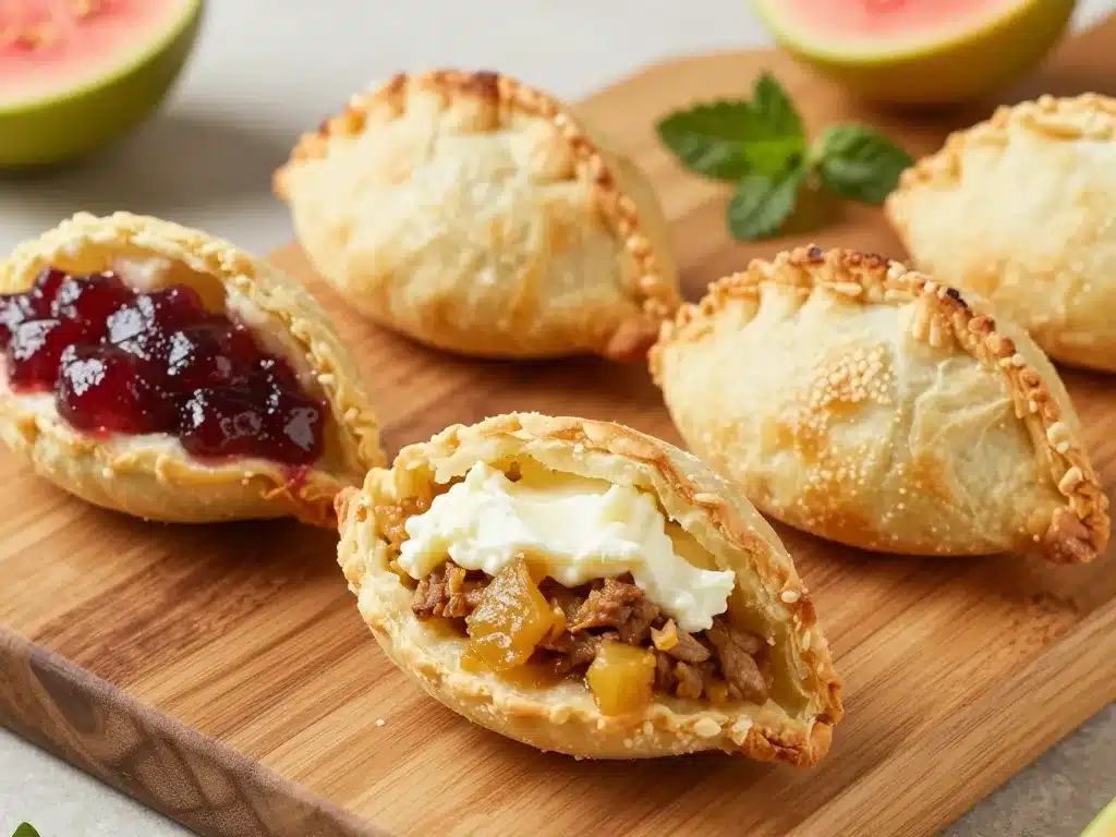 Pastelitos ouverts avec différentes garnitures