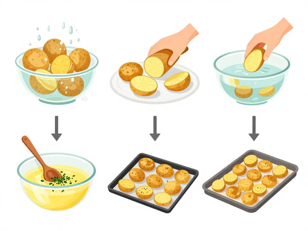 Diagramme recette pommes de terre au four croustillantes façon grands-mères