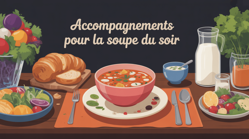 accompagnements pour que manger avec une soupe le soir