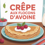 illustration assiette crêpes flocons d'avoine recette crepe flocon d avoine regime