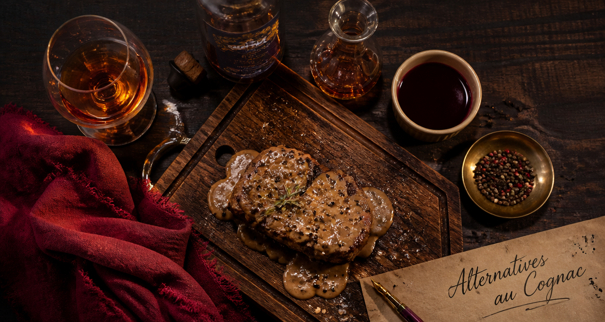 Par quoi remplacer le cognac dans une recette, image alternatives sauces et desserts