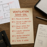 ventilation mecanique sous sol outils checklist plan