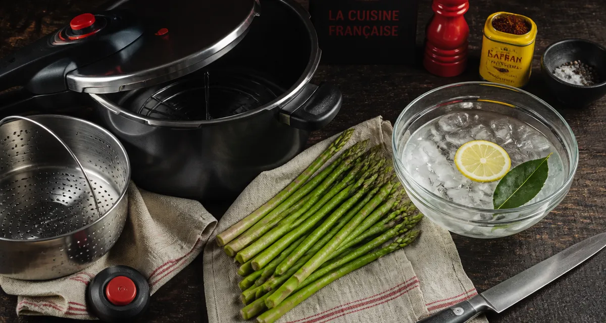 Cuisson asperges cocotte minute : asperges vertes vapeur en 5 minutes