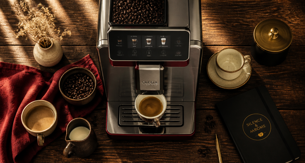meilleure machine à café avec broyeur silencieux sur plan de travail élégant