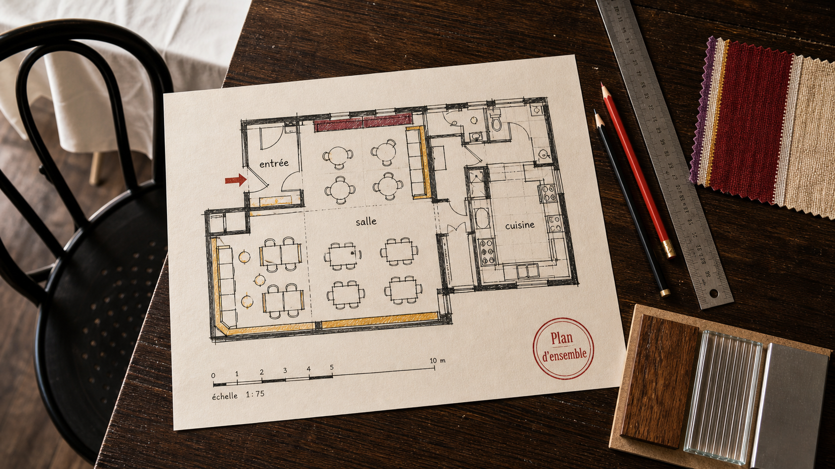 Aménager un restaurant : plan d’aménagement pour circulation et ambiance
