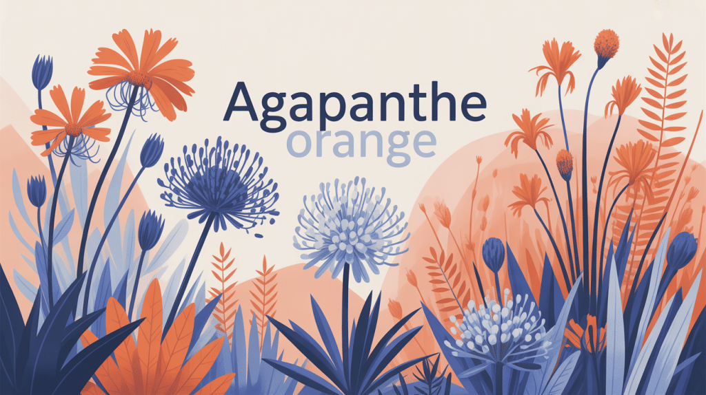 agapanthe orange jardin graphique vivaces bleues et orange