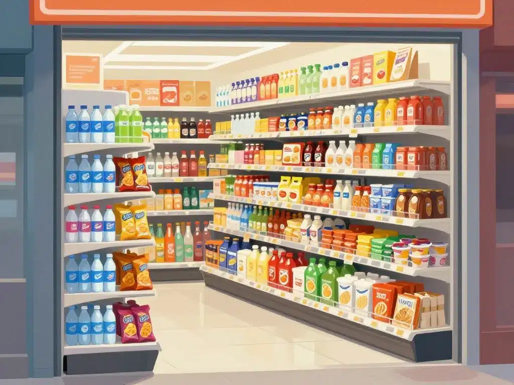 produits et rayonnages alimentation sweet city