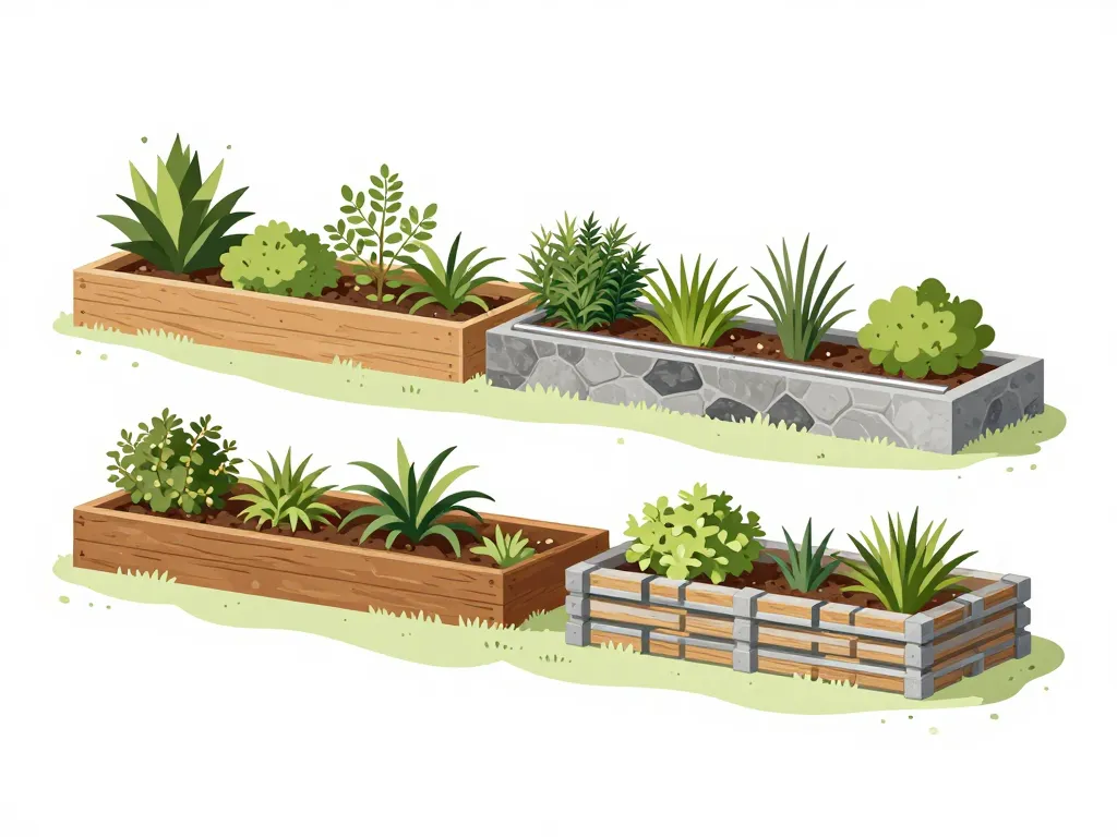 diagramme bordure pour retenir terre bois béton pierre métal gabion