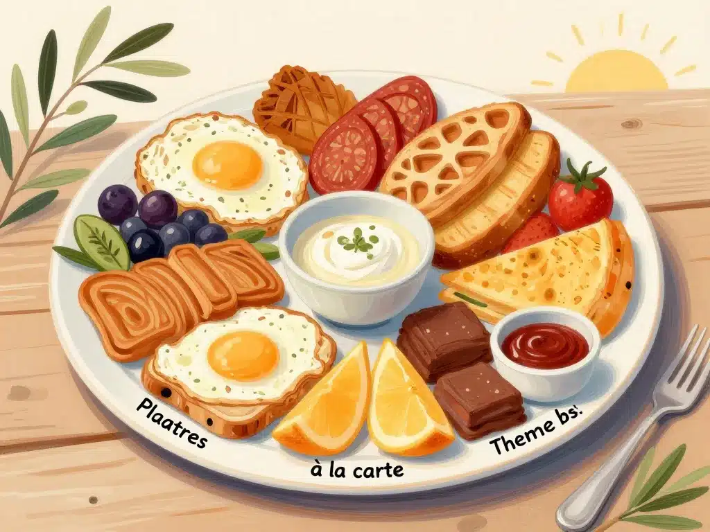 image brunch vieux nice plusieurs styles sur grande assiette
