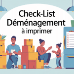 illustration check-list déménagement à imprimer famille organisée